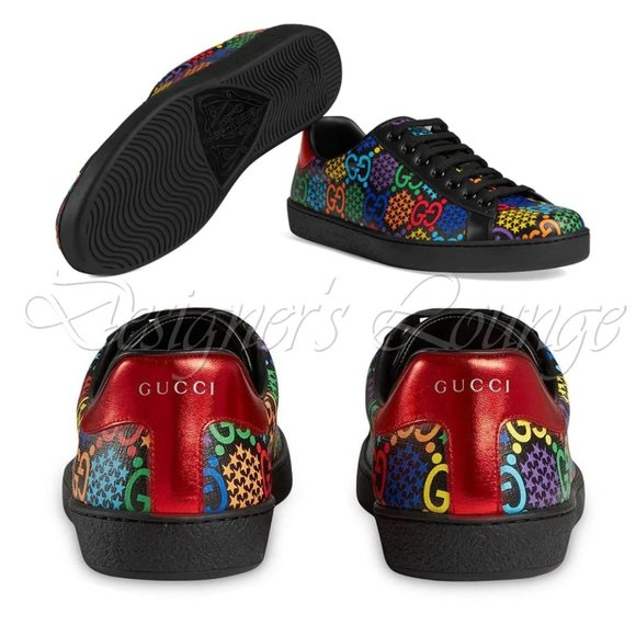 NEW GUCCI Men's Ace GG Supreme Canvas Psychedelic Low Top Sneakers G 9 / US 9.5 - Picture 8 of 10